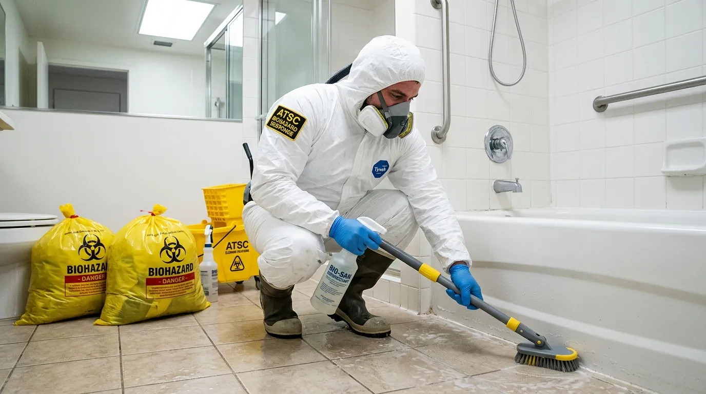Decontamination equipment deployed for Blood Cleanup in Glastonbury Center